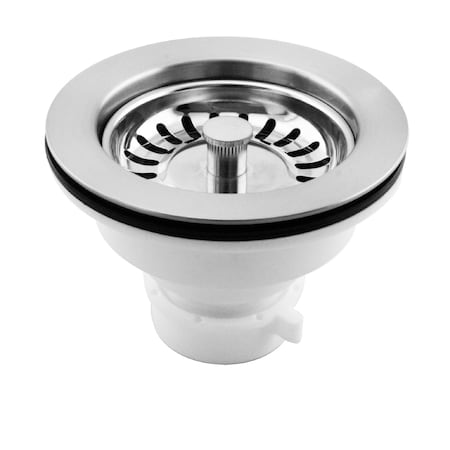 Westbrass Push/Pull Style Large Kitchen Basket Strainer in Polished Chrome D2143P-26